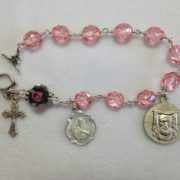 RB12 Scapular Holy Face pink crystal full